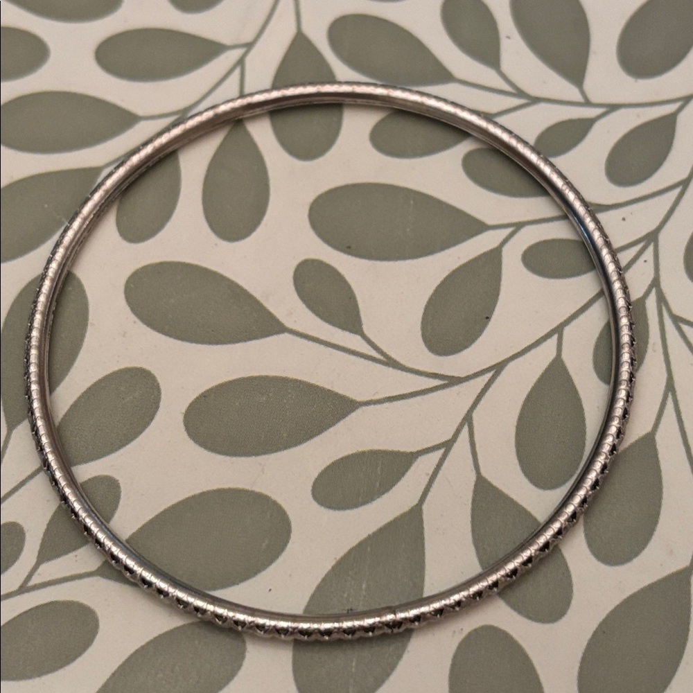 Simple Silver Bangle Bracelet - image 3